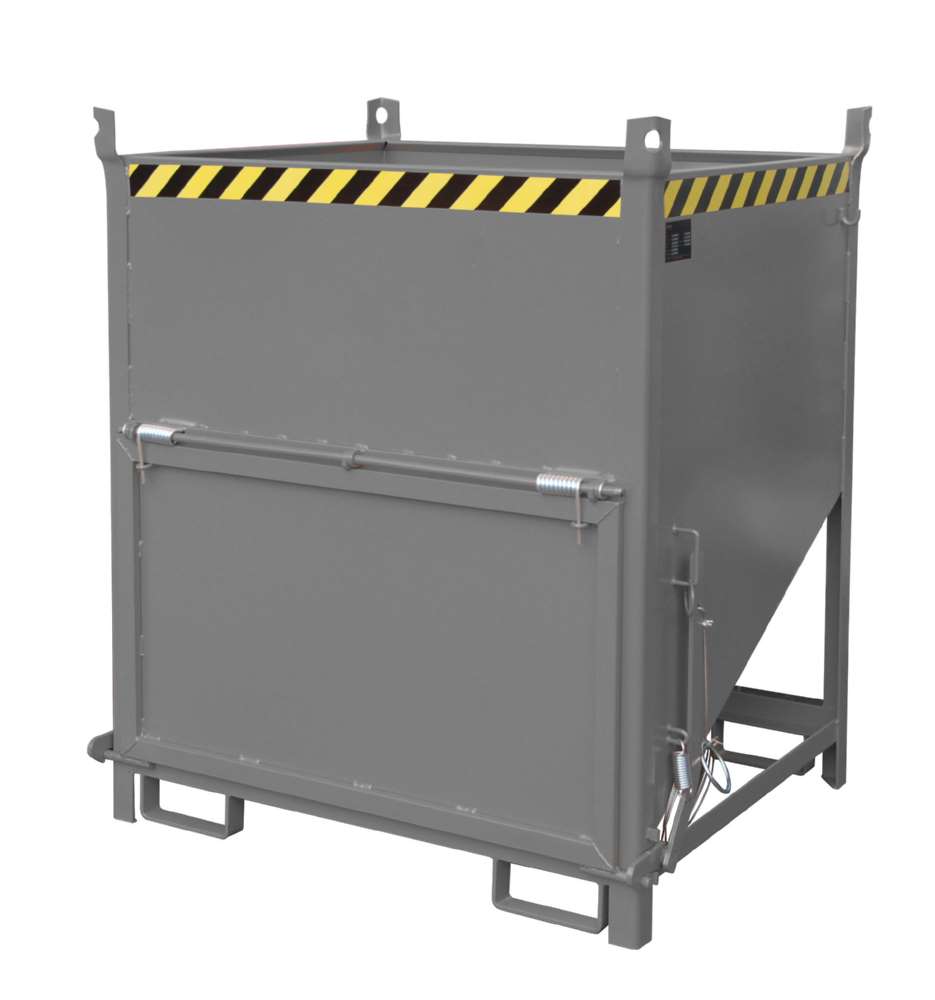 Produktbild Bauer Silobehälter SGK 100 lackiert mausgrau Stirnseitige Klappe