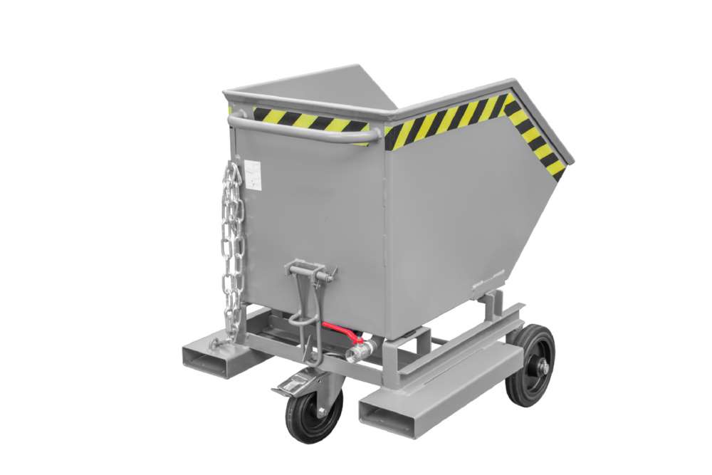 Produktbild Bauer Späne-Kastenwagen SKW-ET 250 mit manueller Kippfunktion lackiert mausgrau bild 2