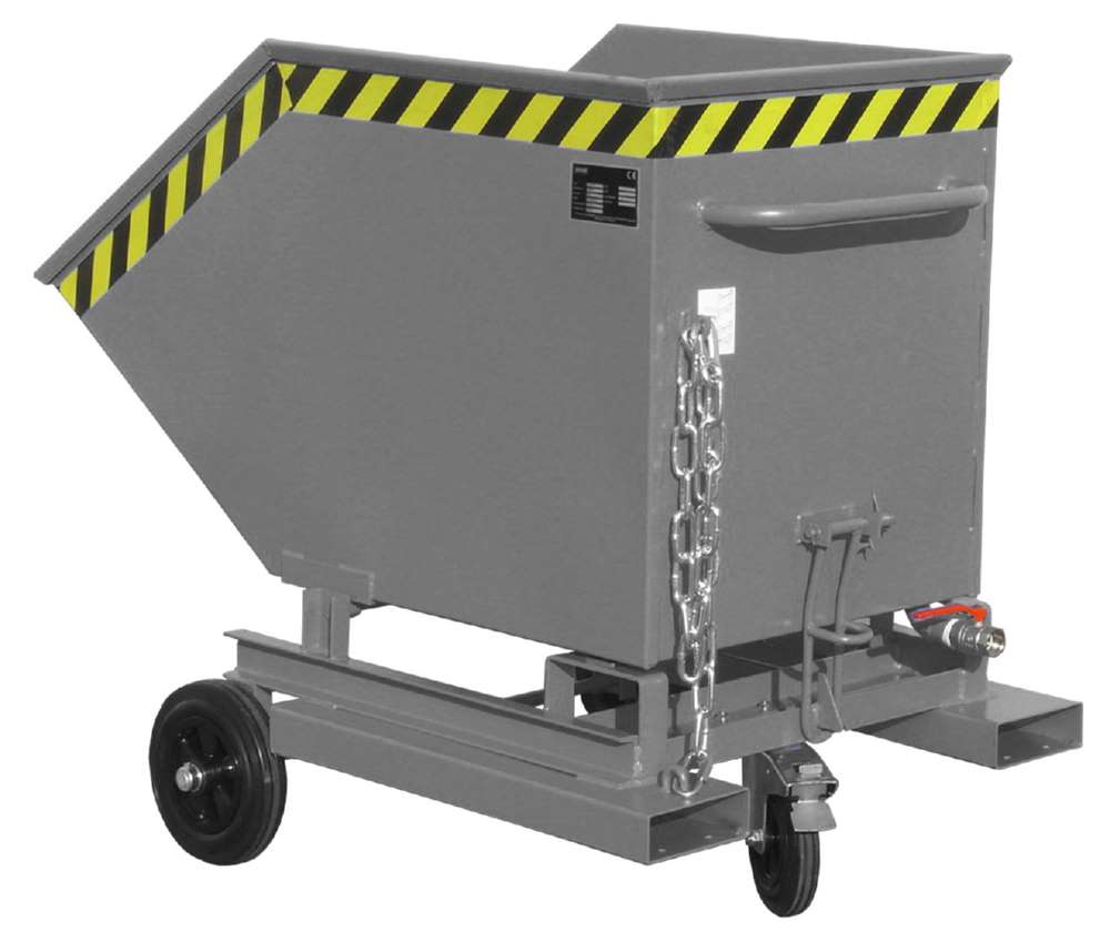 Produktbild Bauer Späne-Kastenwagen SKW-ET 400 lackiert mit manueller Kippfunktion mausgrau