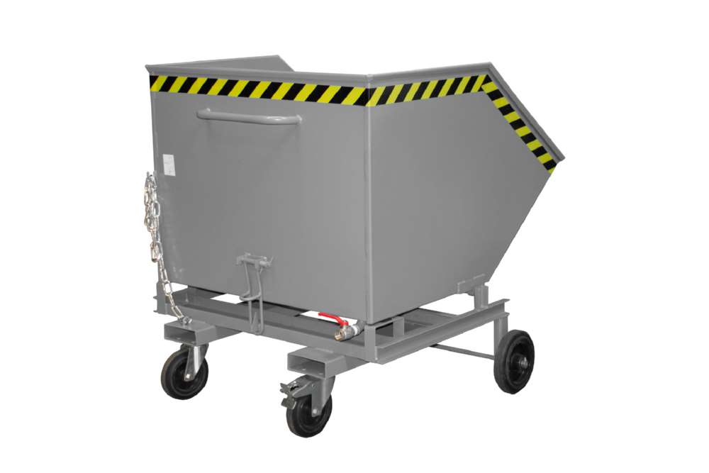 Produktbild Bauer Späne-Kastenwagen SKW-ET 1000 lackiert mausgrau 1340 x 1425 x 1290 mm bild 2