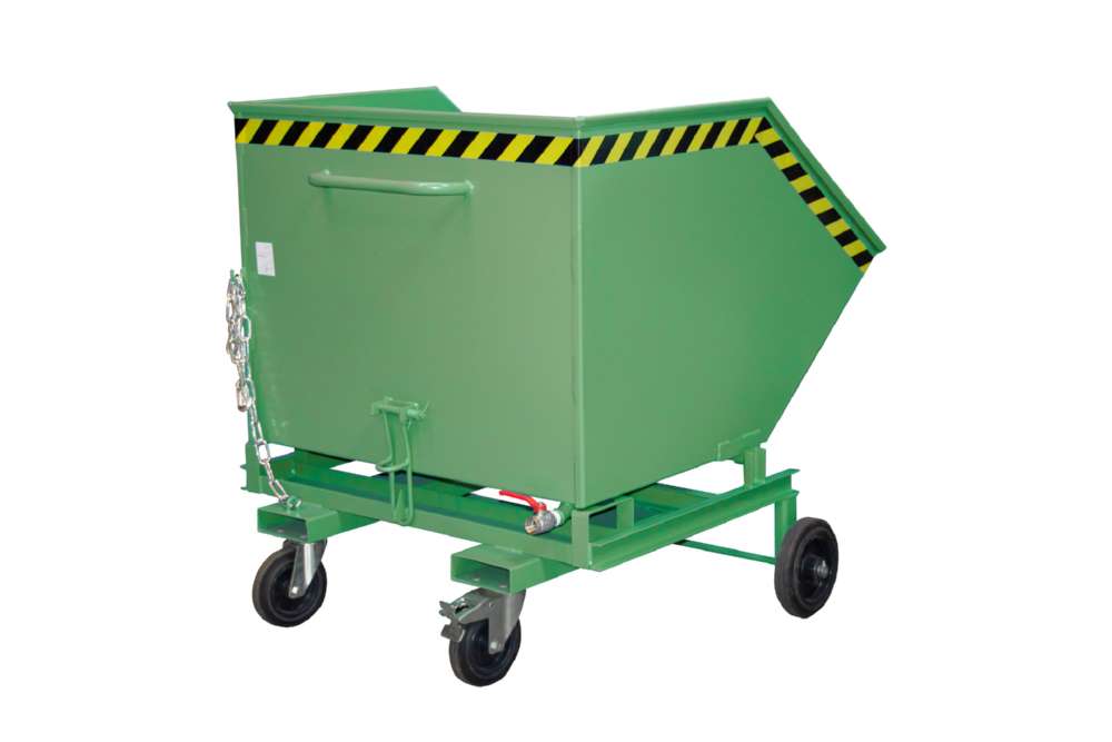 Produktbild Bauer Späne-Kastenwagen SKW-ET 1000 lackiert resedagrün 1340 x 1425 x 1290 mm bild 2