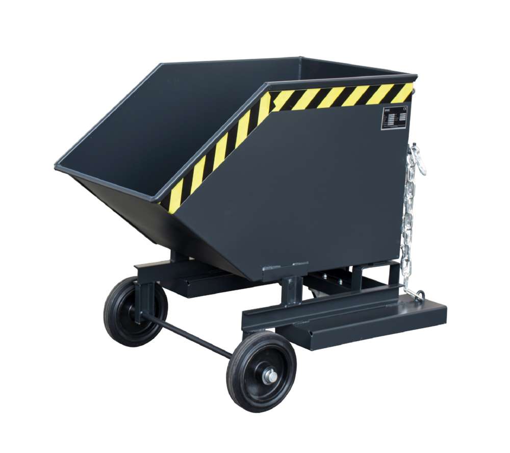 Produktbild Bauer Späne-Kastenwagen SKW-ET 250 mit manueller Kippfunktion lackiert schwarzgrau