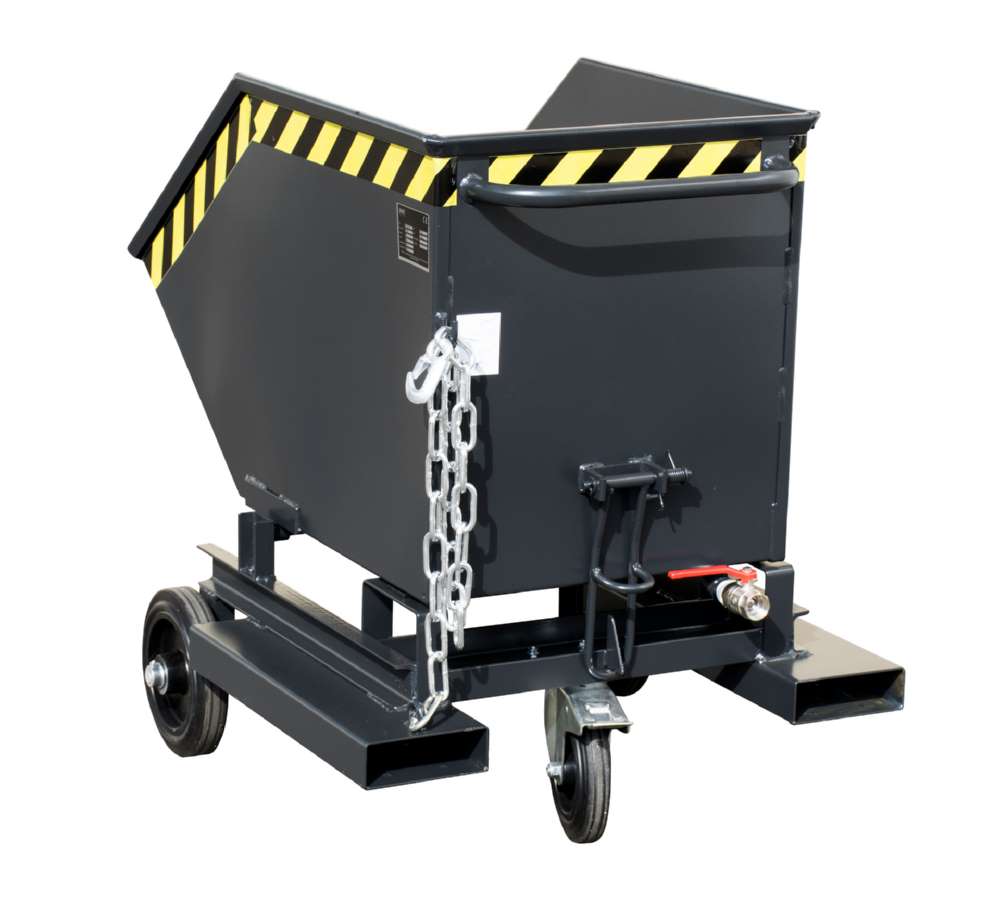 Produktbild Bauer Späne-Kastenwagen SKW-ET 250 mit manueller Kippfunktion lackiert schwarzgrau bild 3