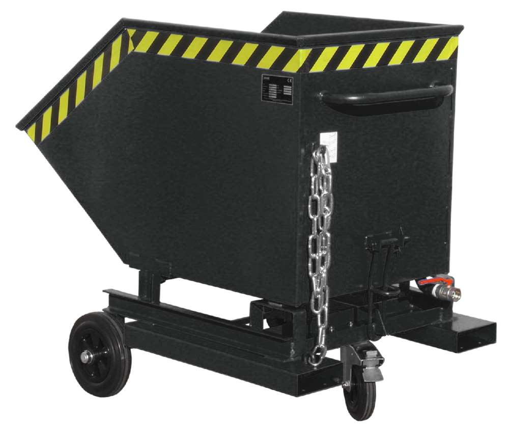 Produktbild Bauer Späne-Kastenwagen SKW-ET 400 lackiert schwarzgrau 900 x 1320 x 1090 mm