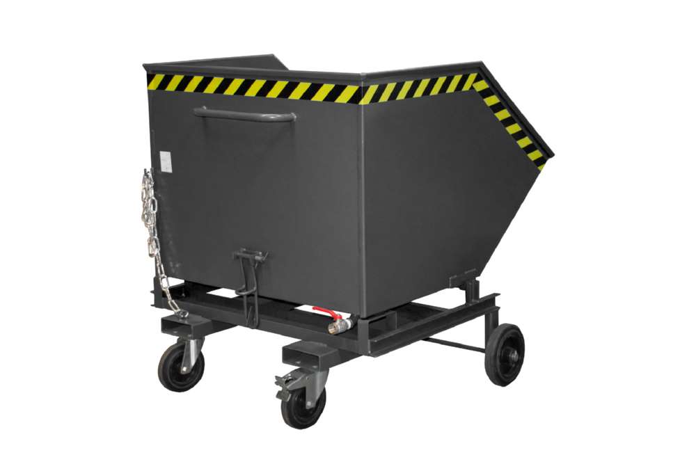 Produktbild Bauer Späne-Kastenwagen SKW-ET 1000 Öl und wasserdicht lackiert schwarzgrau bild 2