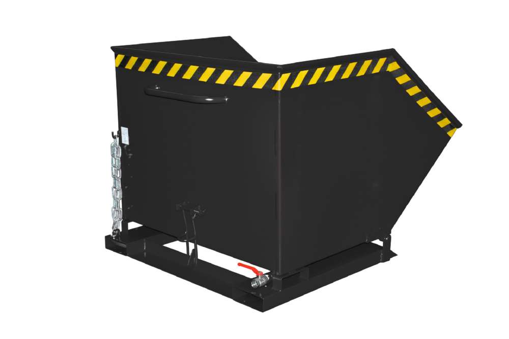 Produktbild Bauer Späne-Kippmulde SKK 1000 lackiert schwarzgrau 1110 x 1420 x 975 mm bild 2