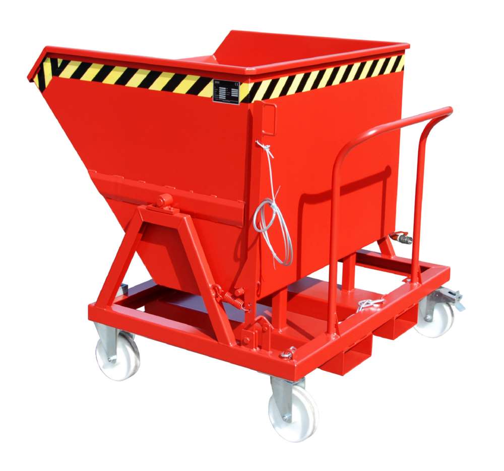 Produktbild Bauer Späne-Kippmulde SKS 550 lackiert feuerrot 1200 x 1250 x 1165 mm