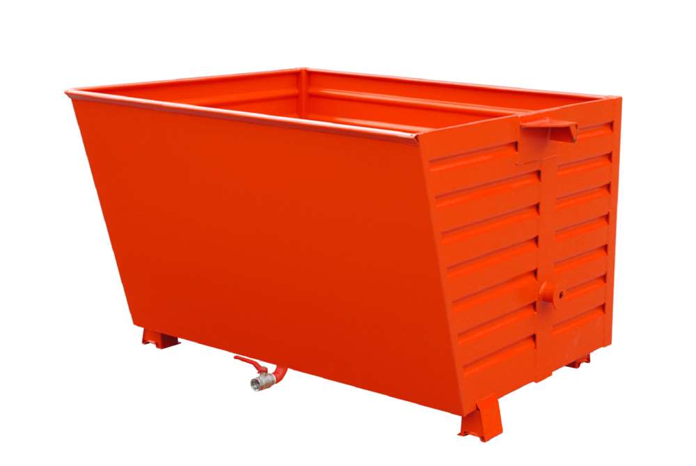 Produktbild Bauer Späne-Stapelkipper BSS 150 mit Siebblech und Ablasshahn lackiert feuerrot