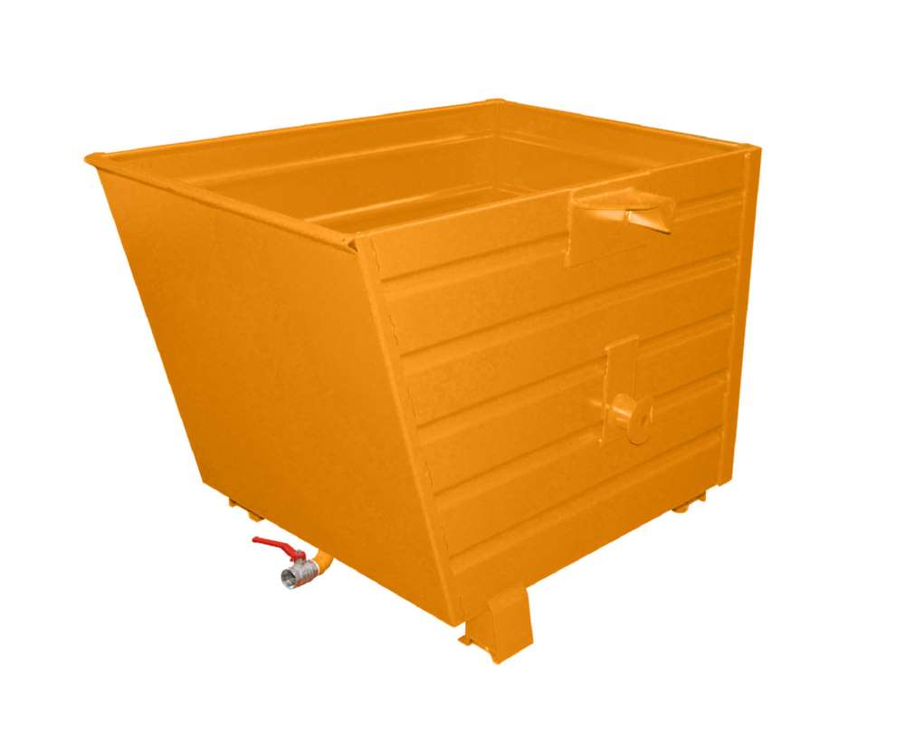 Produktbild Bauer Späne-Stapelkipper BSS 70 Öl und wasserdicht lackiert gelborange stapelbar