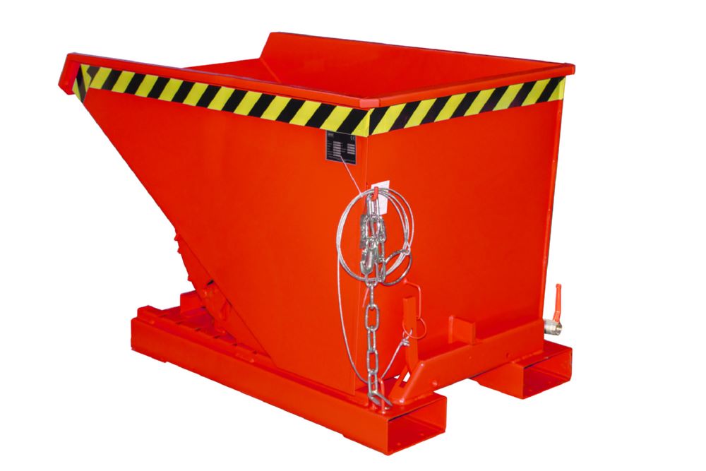 Produktbild Bauer Spänebehälter EXPO-E 300 lackiert Feuerrot Breite 770 x Höhe 835 mm