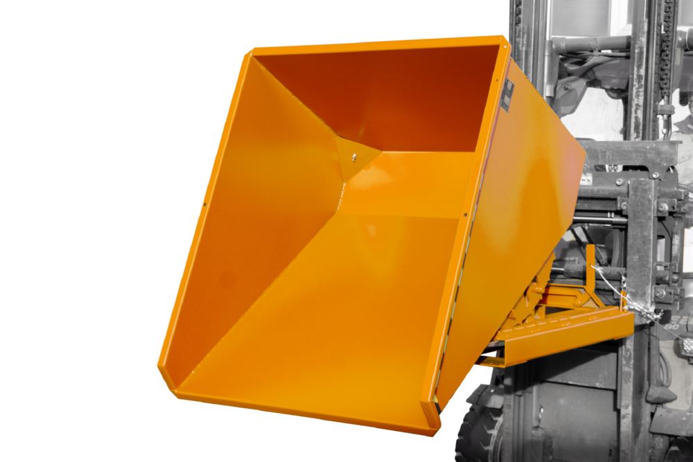 Produktbild Bauer Spänebehälter EXPO-E 600 lackiert Gelborange Breite 1070 mm bild 2