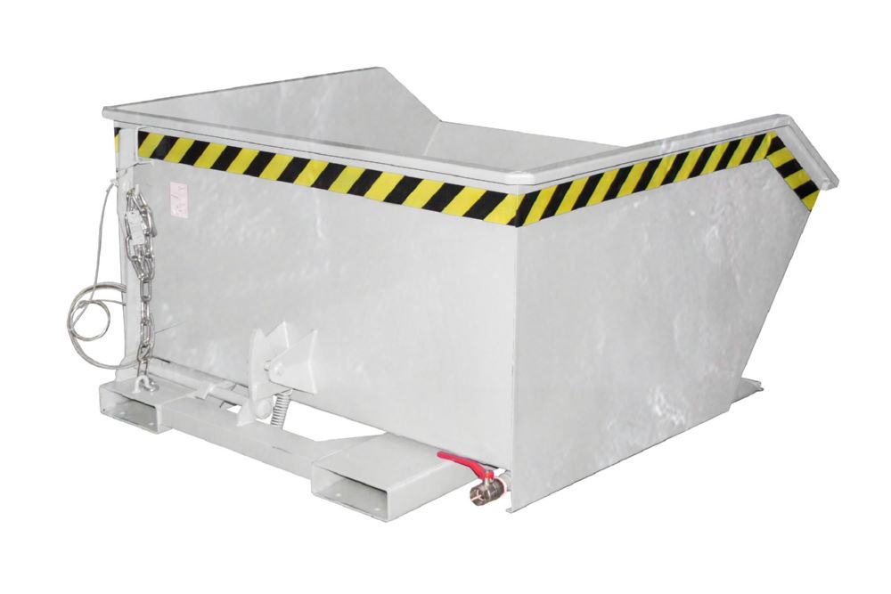 Produktbild Bauer Spänebehälter GU-E 750 feuerverzinkt Tragfähigkeit 1000 kg Breite 1280 mm