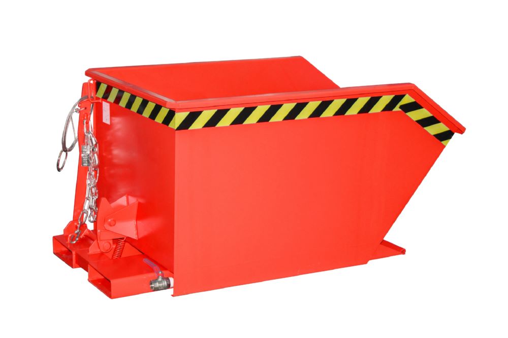 Produktbild Bauer Spänebehälter GU-E 500 lackiert Feuerrot Tragfähigkeit 1000 kg