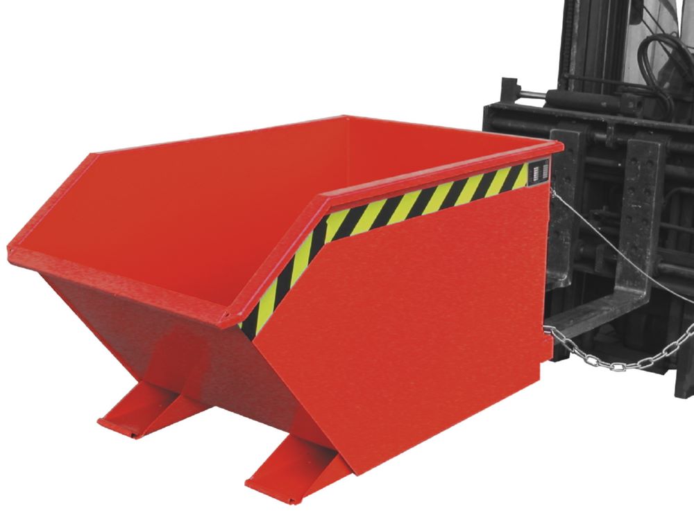 Produktbild Bauer Spänebehälter GU-E 500 lackiert Feuerrot Tragfähigkeit 1000 kg bild 2