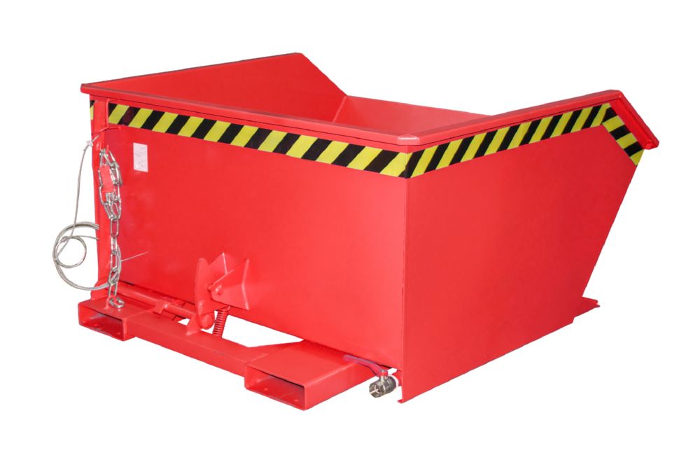 Produktbild Bauer Spänebehälter GU-E 750 lackiert Feuerrot Tragfähigkeit 1000 kg