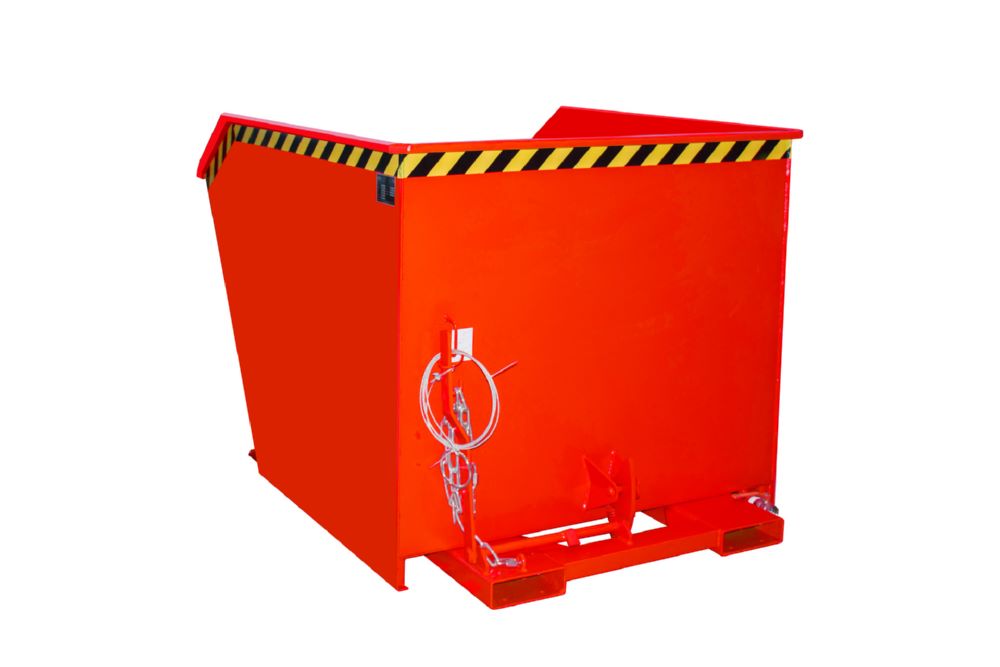 Produktbild Bauer Spänebehälter GU-E 1500 lackiert Feuerrot Tragfähigkeit 1500 kg