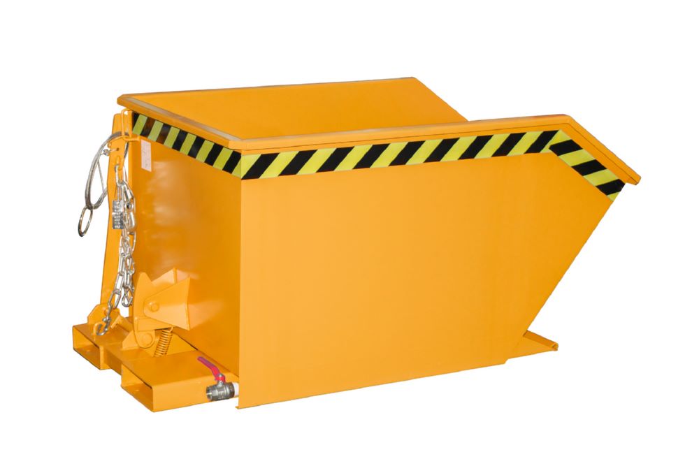 Produktbild Bauer Spänebehälter GU-E 500 lackiert Gelborange Tragfähigkeit 1000 kg