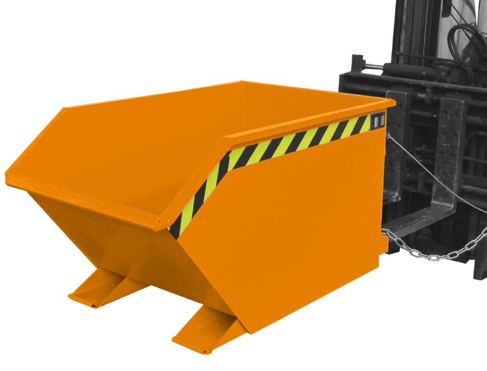 Produktbild Bauer Spänebehälter GU-E 500 lackiert Gelborange Tragfähigkeit 1000 kg bild 2