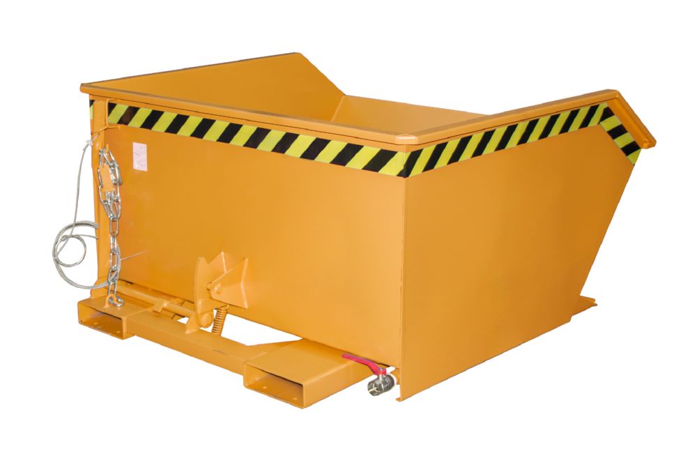 Produktbild Bauer Spänebehälter GU-E 750 lackiert Gelborange Tragfähigkeit 1000 kg