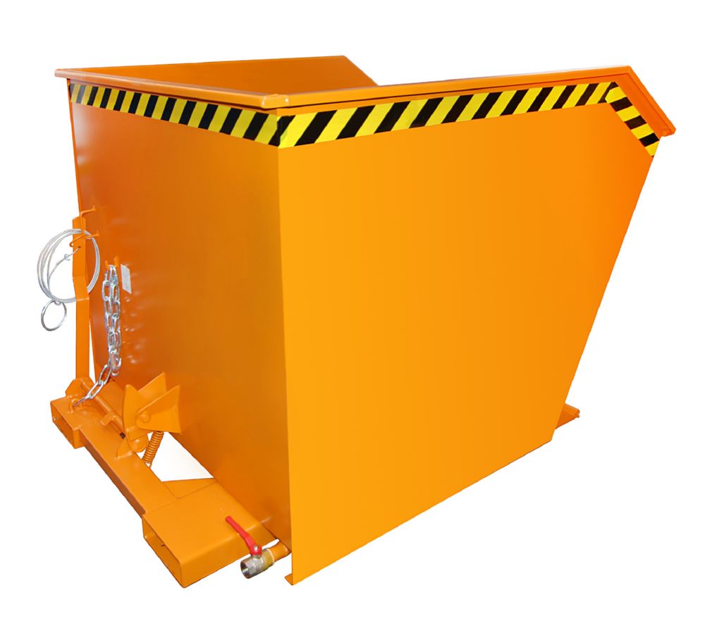 Produktbild Bauer Spänebehälter GU-E 1000 lackiert Gelborange Breite 1280 mm bild 2