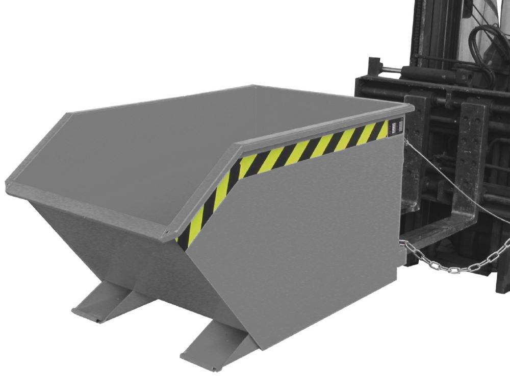 Produktbild Bauer Spänebehälter GU-E 500 lackiert Mausgrau Tragfähigkeit 1000 kg bild 2