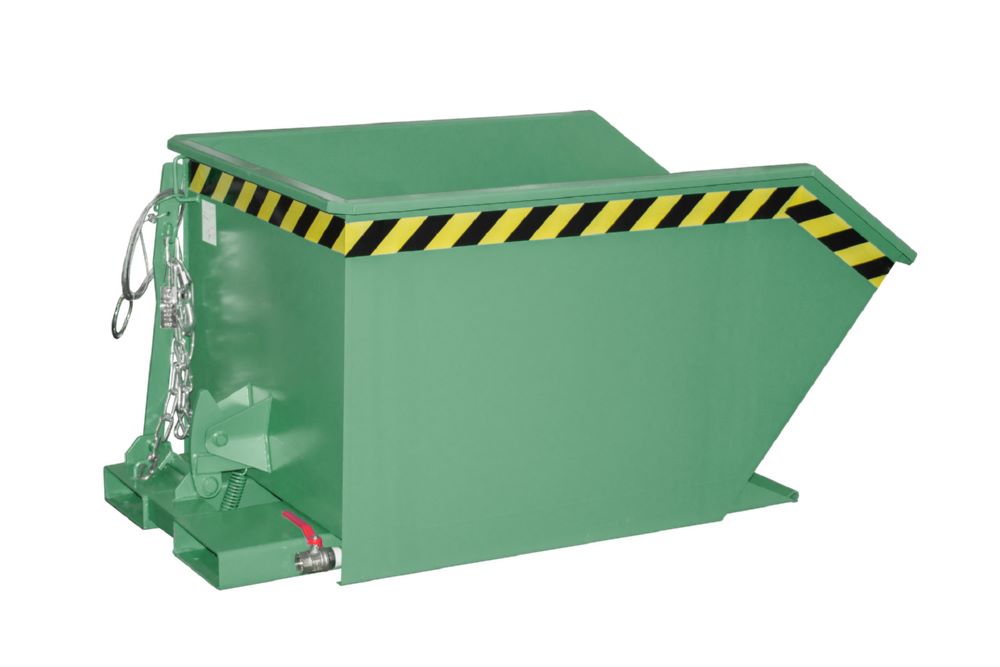 Produktbild Bauer Spänebehälter GU-E 500 lackiert Resedagrün Tragfähigkeit 1000 kg