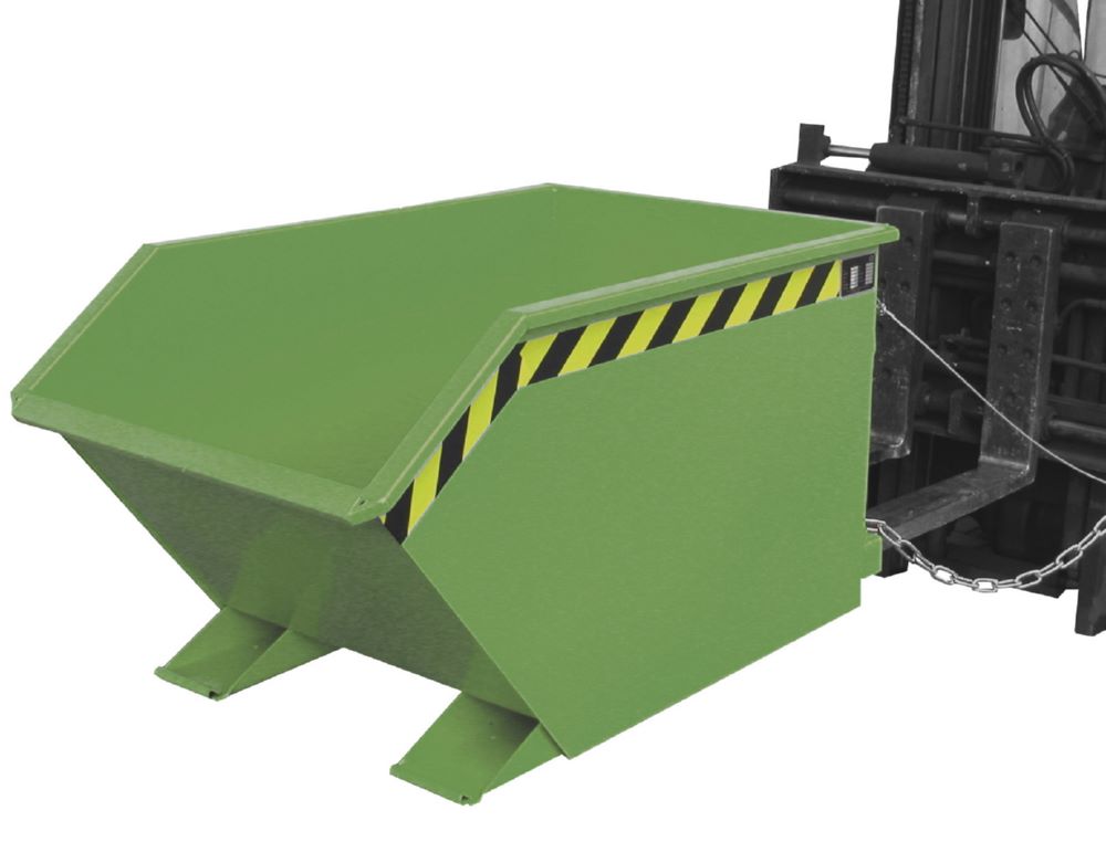 Produktbild Bauer Spänebehälter GU-E 500 lackiert Resedagrün Tragfähigkeit 1000 kg bild 2