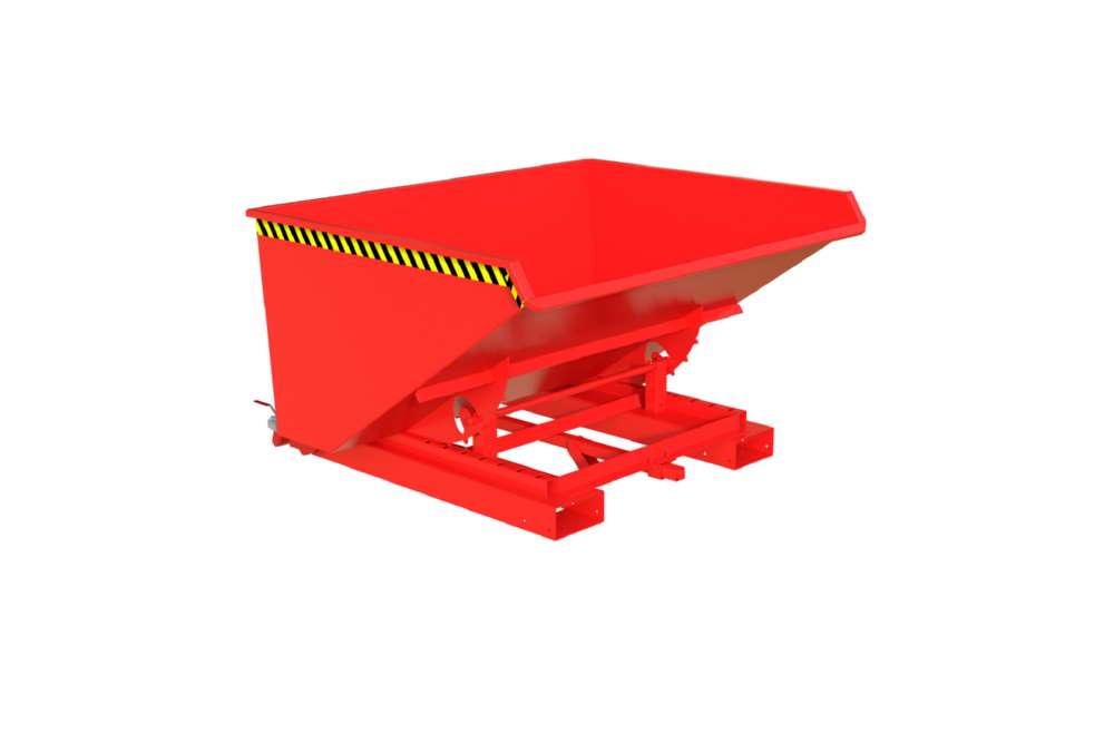 Produktbild Bauer Automatischer Spänebehälter S4A 900 lackiert feuerrot 1570 x 1485 x 865 mm bild 3