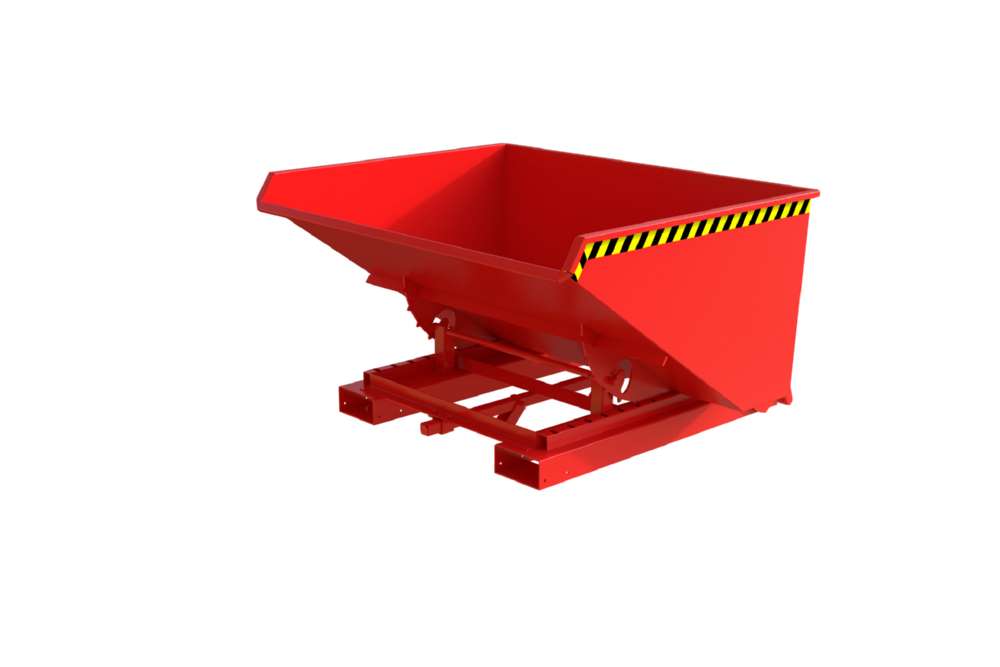 Produktbild Bauer Automatischer Spänebehälter S4A 900 lackiert feuerrot 1570 x 1485 x 865 mm