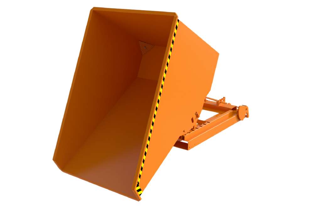 Produktbild Bauer Spänebehälter S4A 1200 lackiert gelborange 1095 x 1920 x 1125 mm bild 5