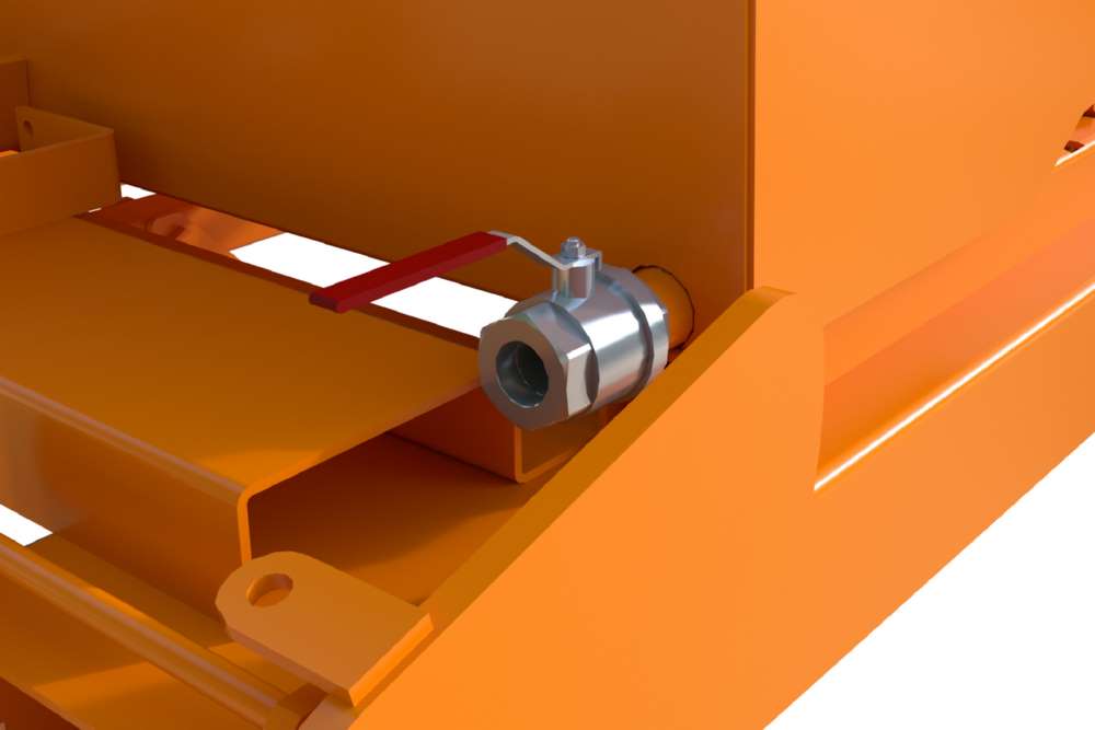 Produktbild Bauer Spänebehälter S4A 1200 lackiert gelborange 1095 x 1920 x 1125 mm bild 6