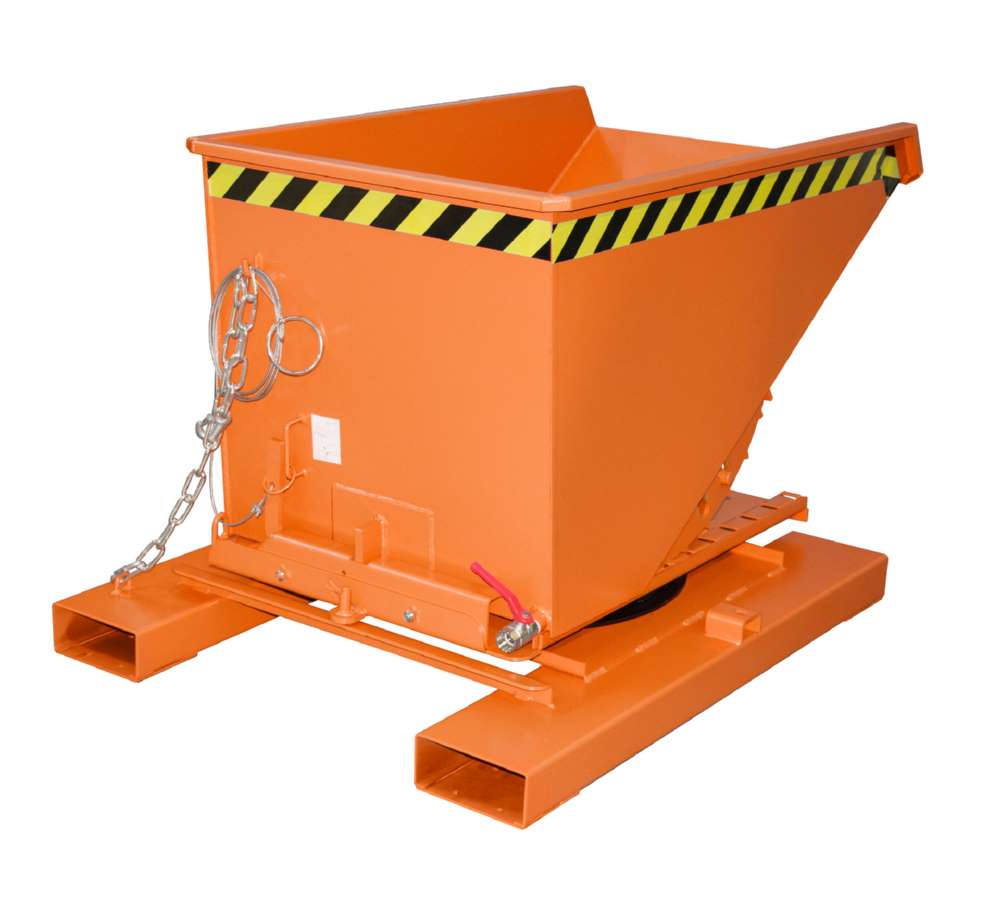 Produktbild Bauer Spänebehälter S3S 300 lackiert gelborange mit 3 seitiger Kippfunktion