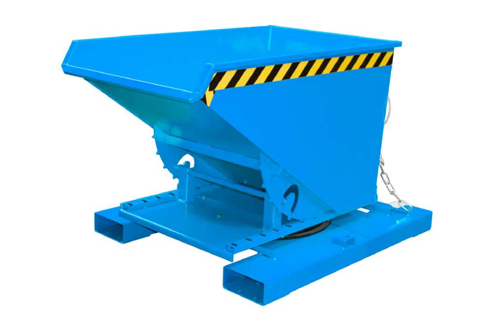 Produktbild Bauer Spänebehälter S3S 300 lackiert lichtblau mit 3 seitiger Kippfunktion bild 2