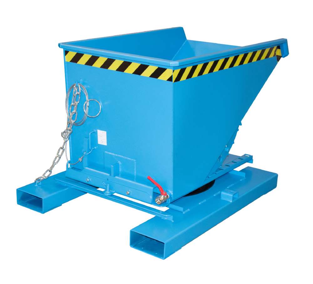 Produktbild Bauer Spänebehälter S3S 300 lackiert lichtblau mit 3 seitiger Kippfunktion