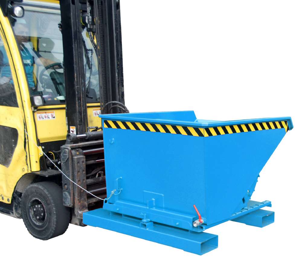 Produktbild Bauer Spänebehälter S3S 600 lackiert lichtblau 1070 x 1460 x 890 mm bild 2