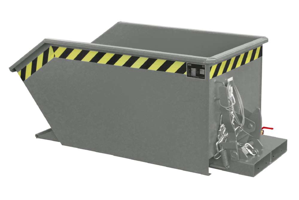 Produktbild Bauer Kippbarer Spänebehälter SGU 30 lackiert mausgrau 680 x 1440 x 580 mm