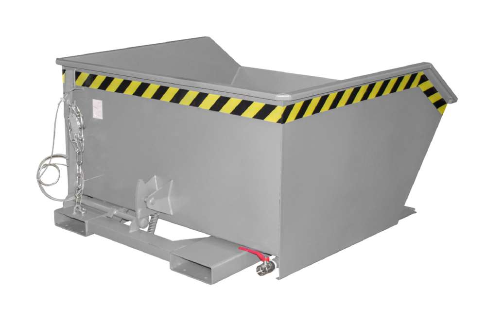 Produktbild Bauer Kippbarer Spänebehälter SGU 75 lackiert mausgrau 1280 x 1440 x 680 mm