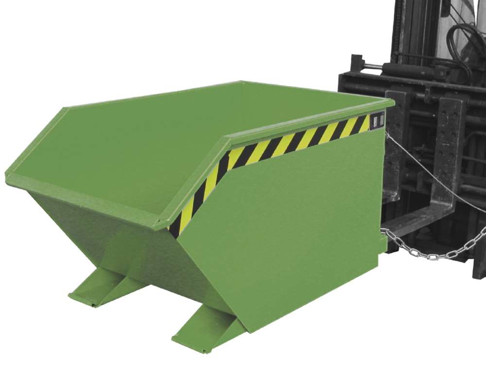 Produktbild Bauer Kippbarer Spänebehälter SGU 50 lackiert resedagrün 780 x 1440 x 680 mm bild 2