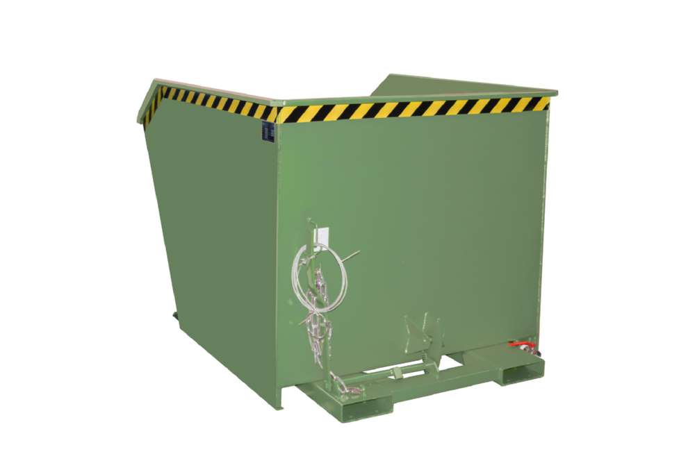 Produktbild Bauer Spänebehälter SGU 150 lackiert resedagrün 1280 x 1640 x 1090 mm