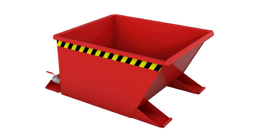 Produktbild Bauer Spänebehälter lackiert in der Farbe Feuerrot SGU-RZ 30