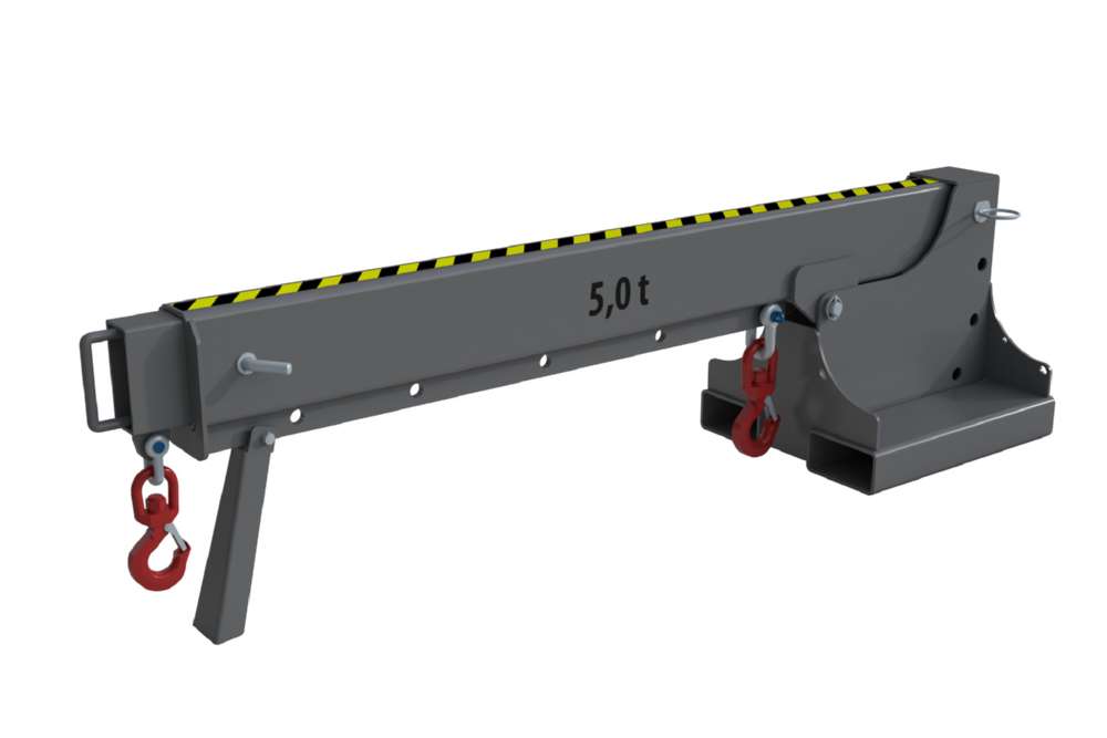 Produktbild Bauer Teleskop-Lader KTH 5,0 lackiert mausgrau 2 Wirbellasthaken bild 2