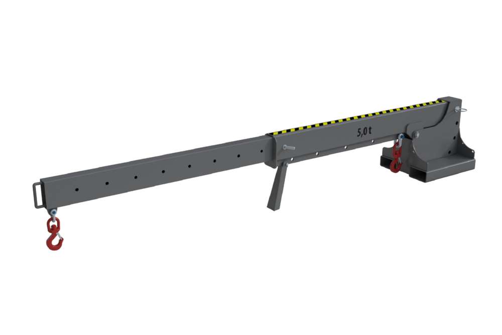 Produktbild Bauer Teleskop-Lader KTH 5,0 lackiert mausgrau 2 Wirbellasthaken bild 3