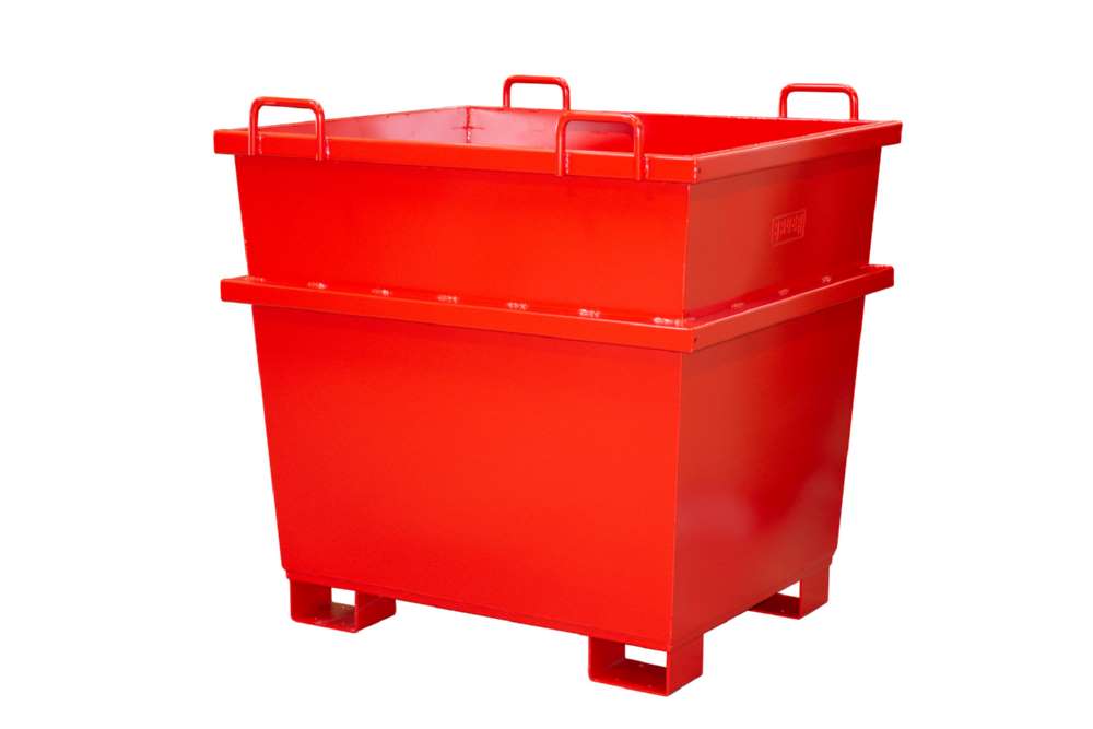 Produktbild Bauer Universalcontainer UC 1000 lackiert feuerrot 1200 x 1040 x 1215 mm
