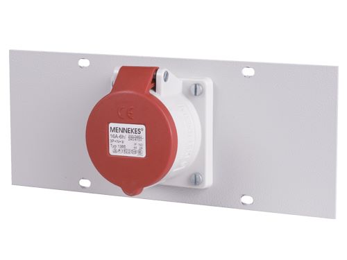 Produktbild Bedrunka+Hirth Abdeckblech mit CEE-Steckdose 16 A für Energiekanal BxH 250 x 125 mm