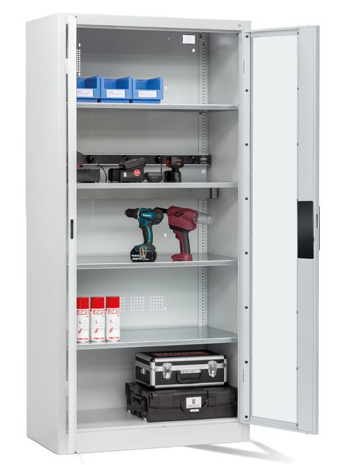 Produktbild Bedrunka+Hirth Akkuladeschrank mit Sichtfenster Basic 930 x 500 x 1950 mm