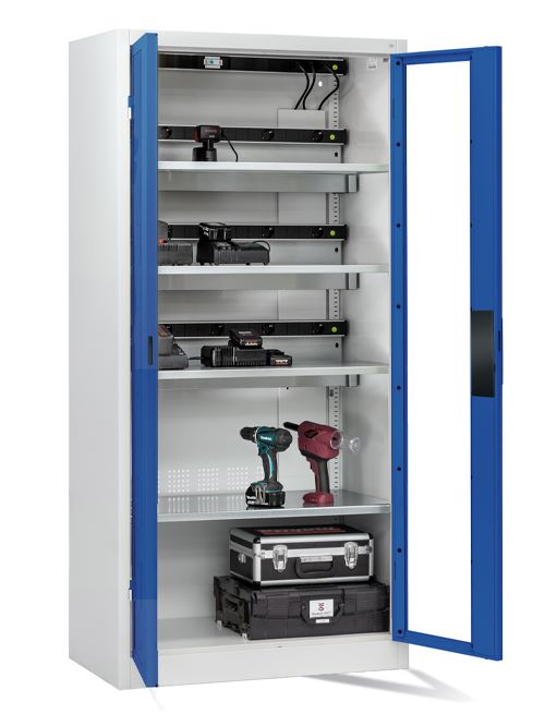 Produktbild Bedrunka+Hirth Akkuladeschrank mit Fenster Comfort 930 x 500 x 1950 mm