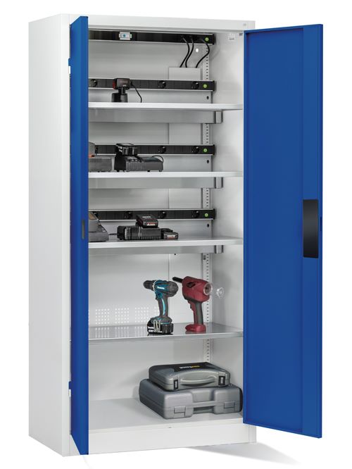 Produktbild Bedrunka+Hirth Akkuladeschrank mit Tür Comfort 930 x 500 x 1950 mm