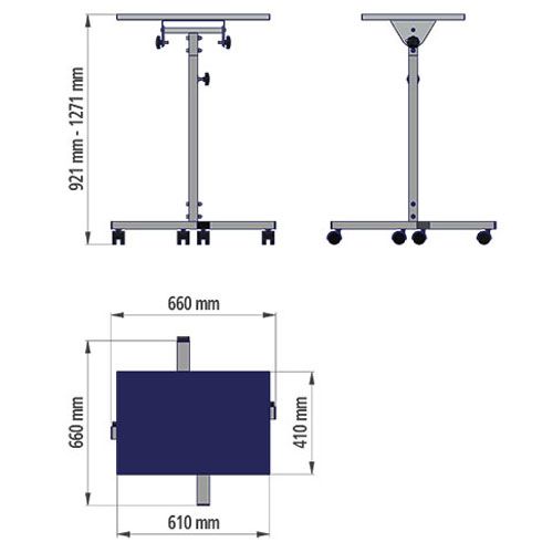 Produktbild Bedrunka+Hirth Arbeits und Montagegestell mit Rollen Durchmesser 50 mm bild 2