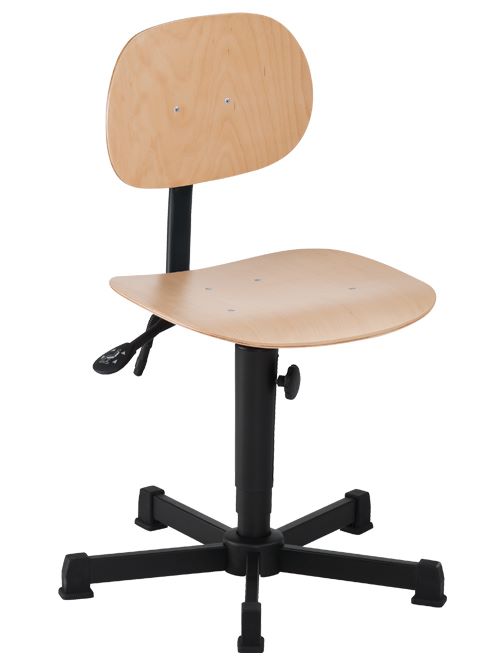 Produktbild Bedrunka+Hirth Arbeitsdrehstuhl mit Bodengleitern 440 bis 630 mm Buche