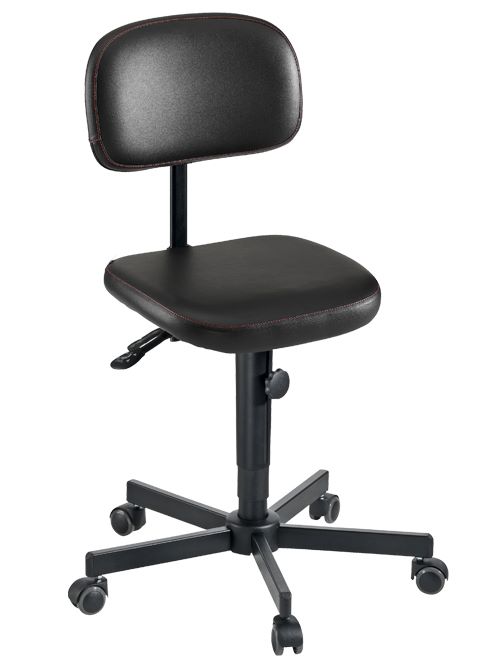 Produktbild Bedrunka+Hirth Arbeitsdrehstuhl mit Bodengleitern verstellbar 540 bis 660 mm Kunstleder